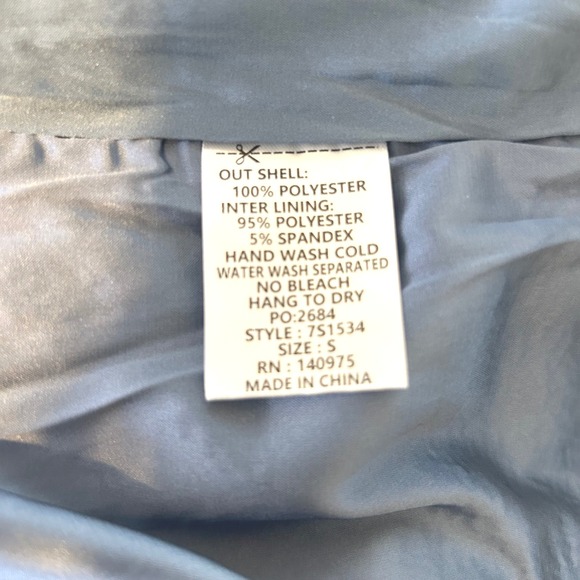 12th Tribe NWT Sequin Mini Skirt Blue Black Floral Party Cocktail Women's Size S - Picture 6 of 6